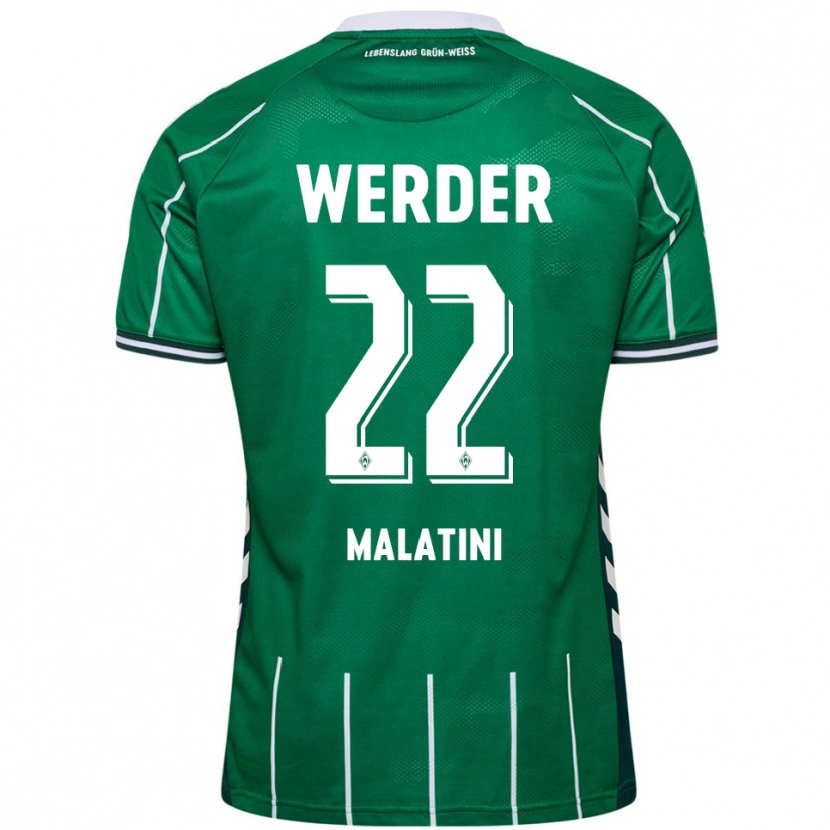 Danxen Homme Maillot Julián Malatini #22 Vert Blanc Tenues Domicile 2025/26 T-Shirt