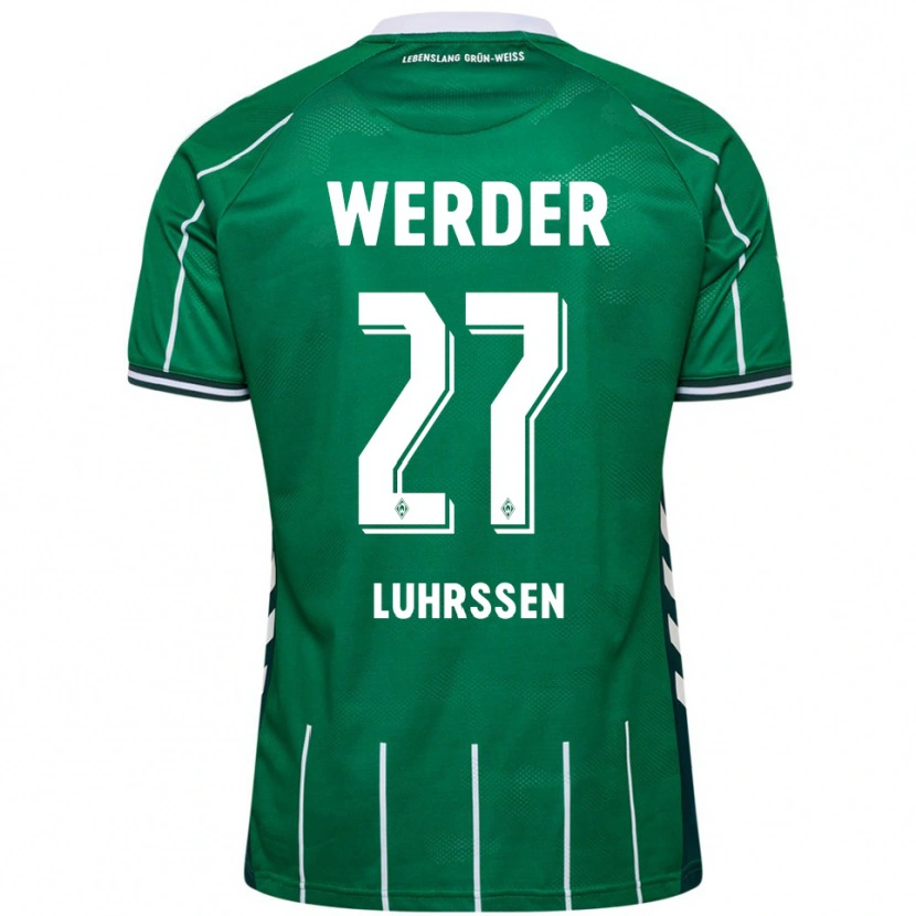 Danxen Homme Maillot Nina Luhrssen #27 Vert Blanc Tenues Domicile 2025/26 T-Shirt