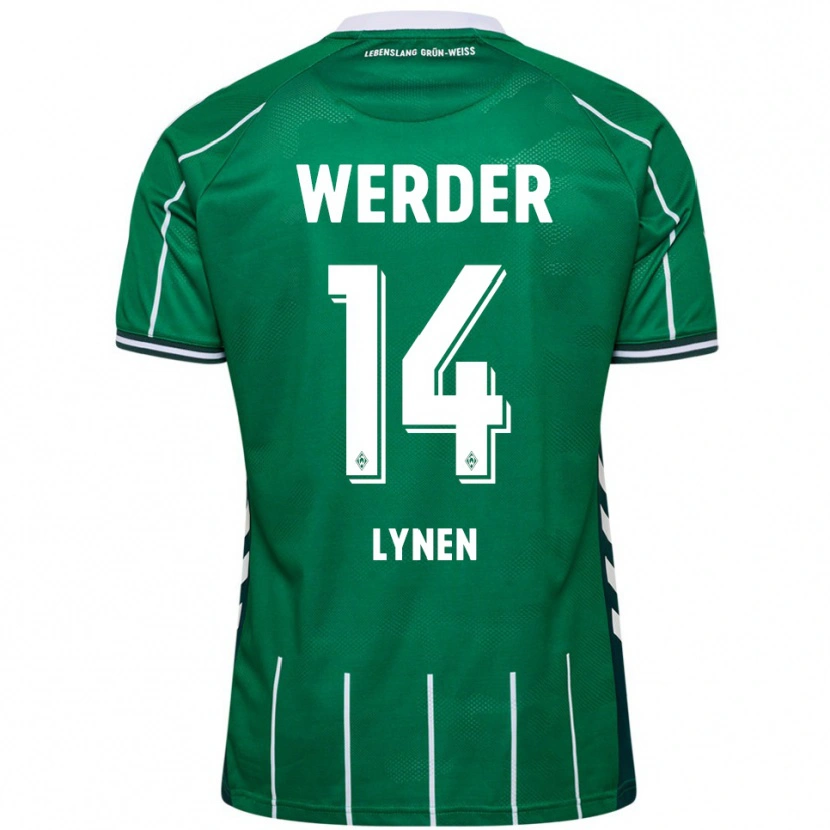 Danxen Homme Maillot Senne Lynen #14 Vert Blanc Tenues Domicile 2025/26 T-Shirt