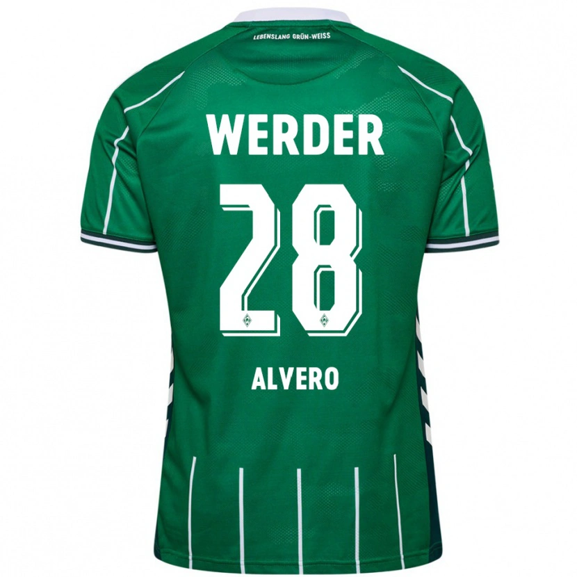 Danxen Homme Maillot Skelly Alvero #28 Vert Blanc Tenues Domicile 2025/26 T-Shirt