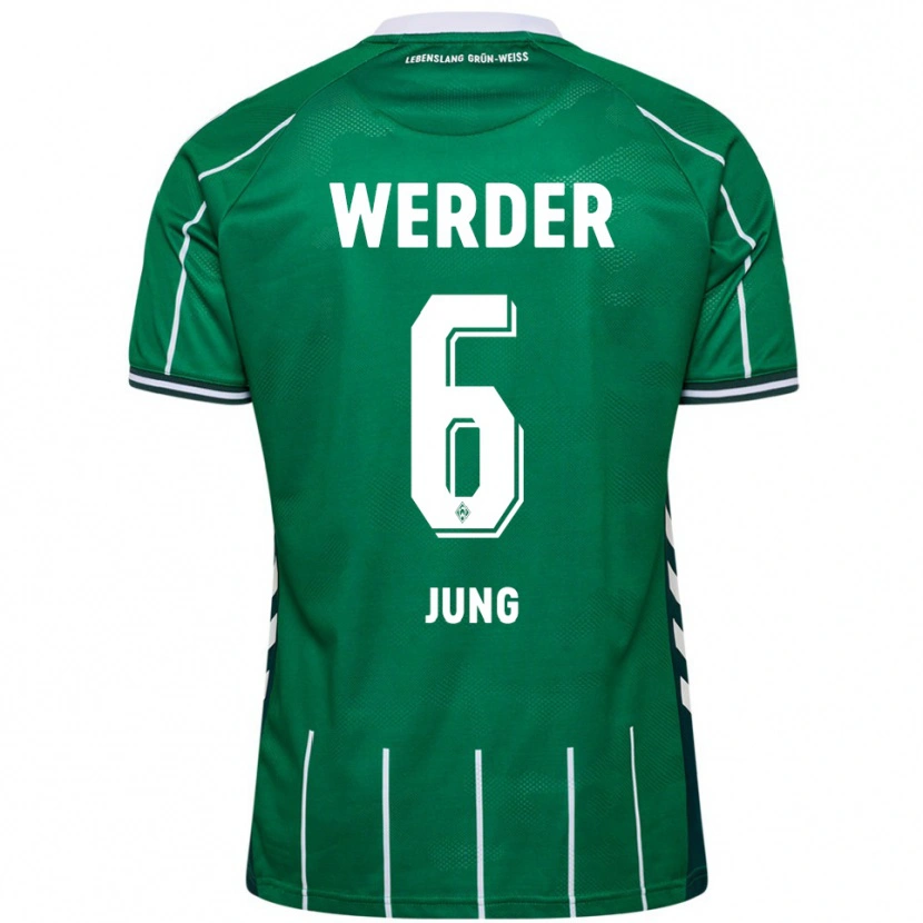 Danxen Homme Maillot Seong-Hyeon Jung #6 Vert Blanc Tenues Domicile 2025/26 T-Shirt