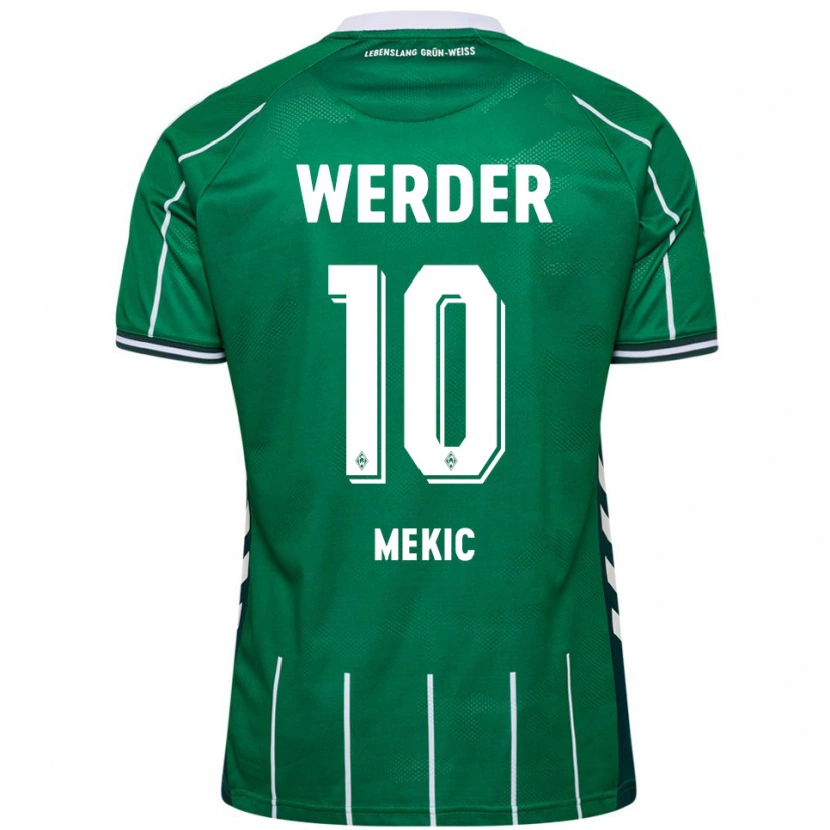 Danxen Homme Maillot Elmin Mekic #10 Vert Blanc Tenues Domicile 2025/26 T-Shirt