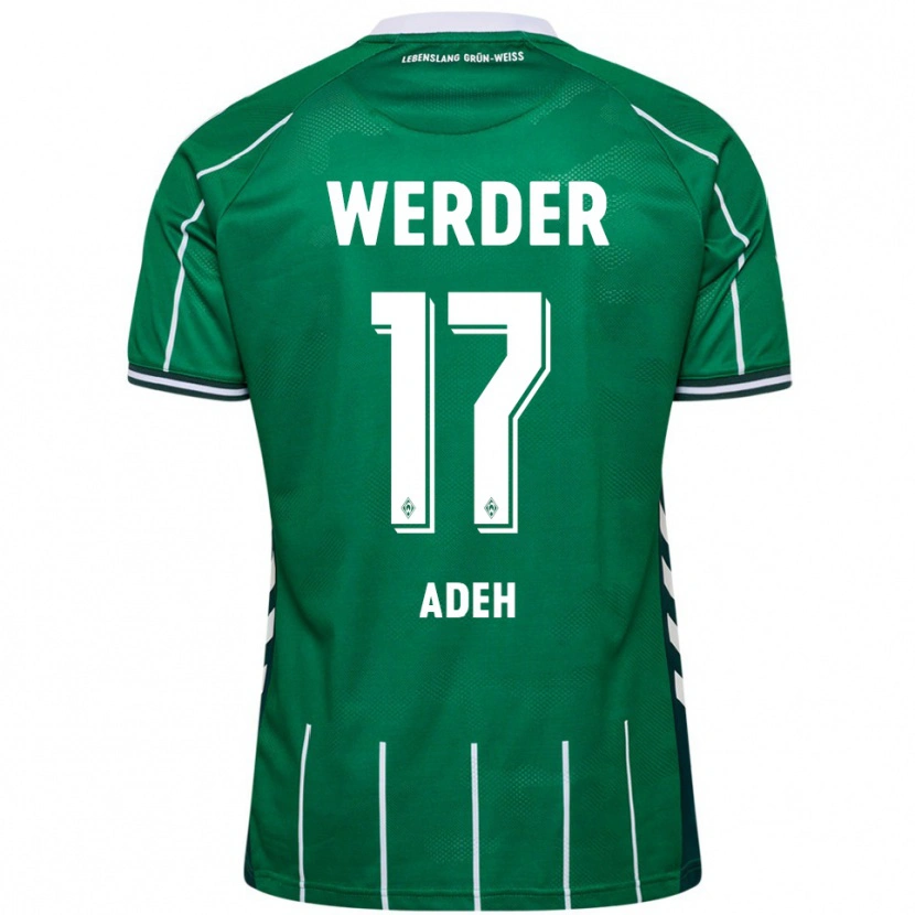 Danxen Homme Maillot Bob-Ignatius Adeh #17 Vert Blanc Tenues Domicile 2025/26 T-Shirt