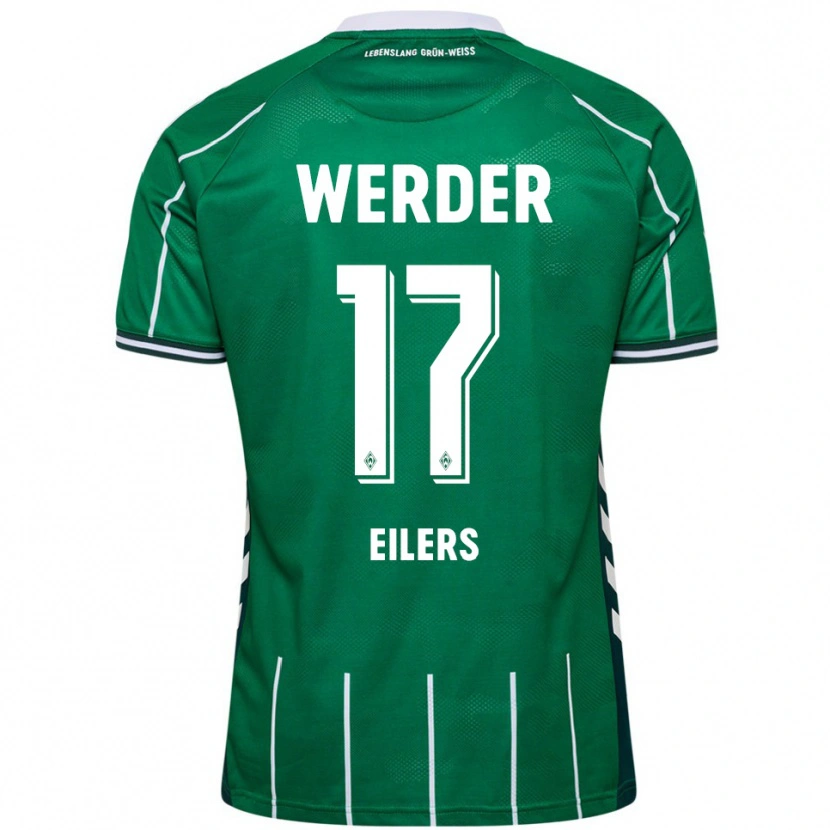 Danxen Homme Maillot Jonas Eilers #17 Vert Blanc Tenues Domicile 2025/26 T-Shirt