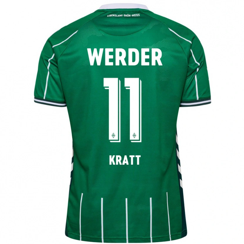 Danxen Homme Maillot Ronan Kratt #11 Vert Blanc Tenues Domicile 2025/26 T-Shirt