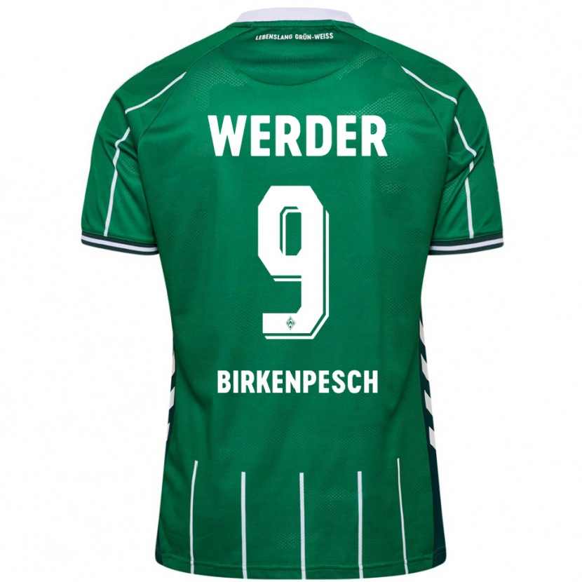 Danxen Homme Maillot Noah Birkenpesch #9 Vert Blanc Tenues Domicile 2025/26 T-Shirt