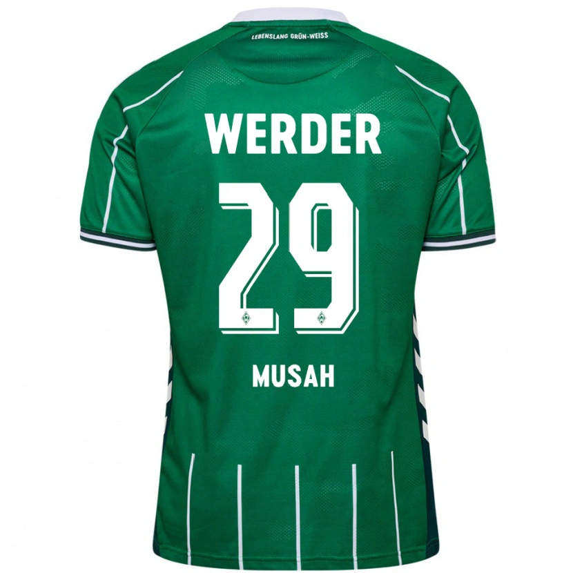 Danxen Homme Maillot Salim Musah #29 Vert Blanc Tenues Domicile 2025/26 T-Shirt