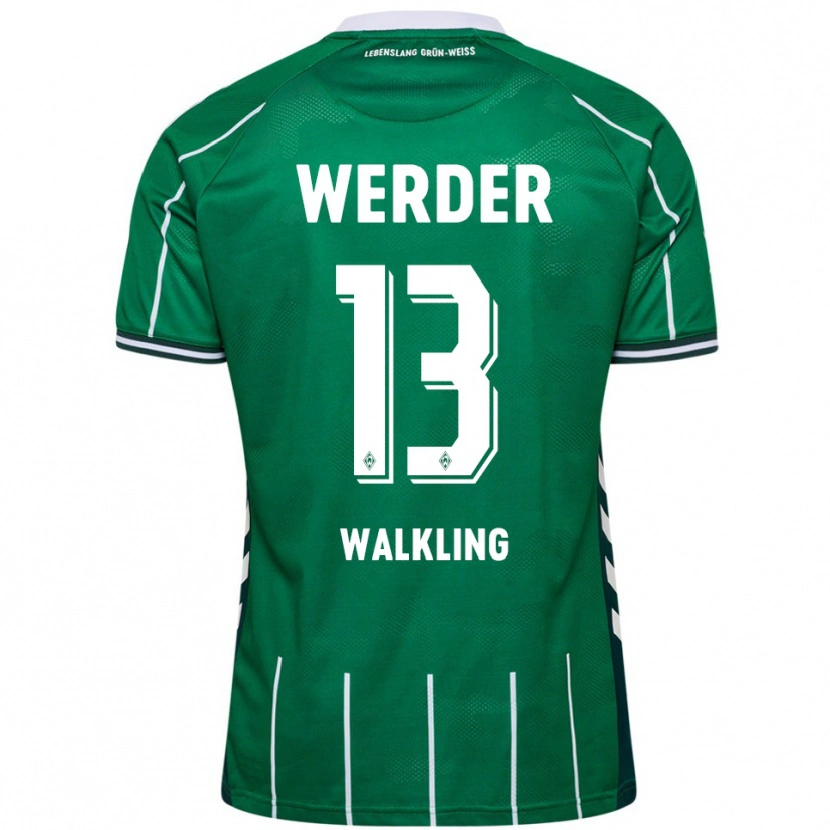 Danxen Homme Maillot Ricarda Walkling #13 Vert Blanc Tenues Domicile 2025/26 T-Shirt