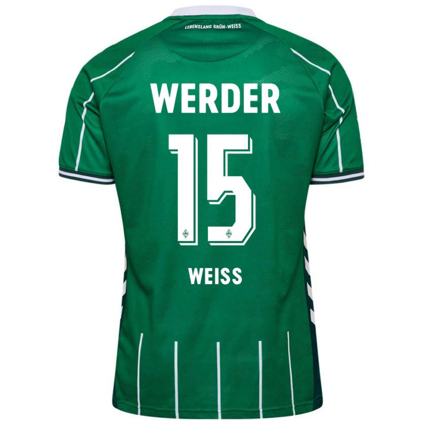 Danxen Homme Maillot Michelle Weiß #15 Vert Blanc Tenues Domicile 2025/26 T-Shirt