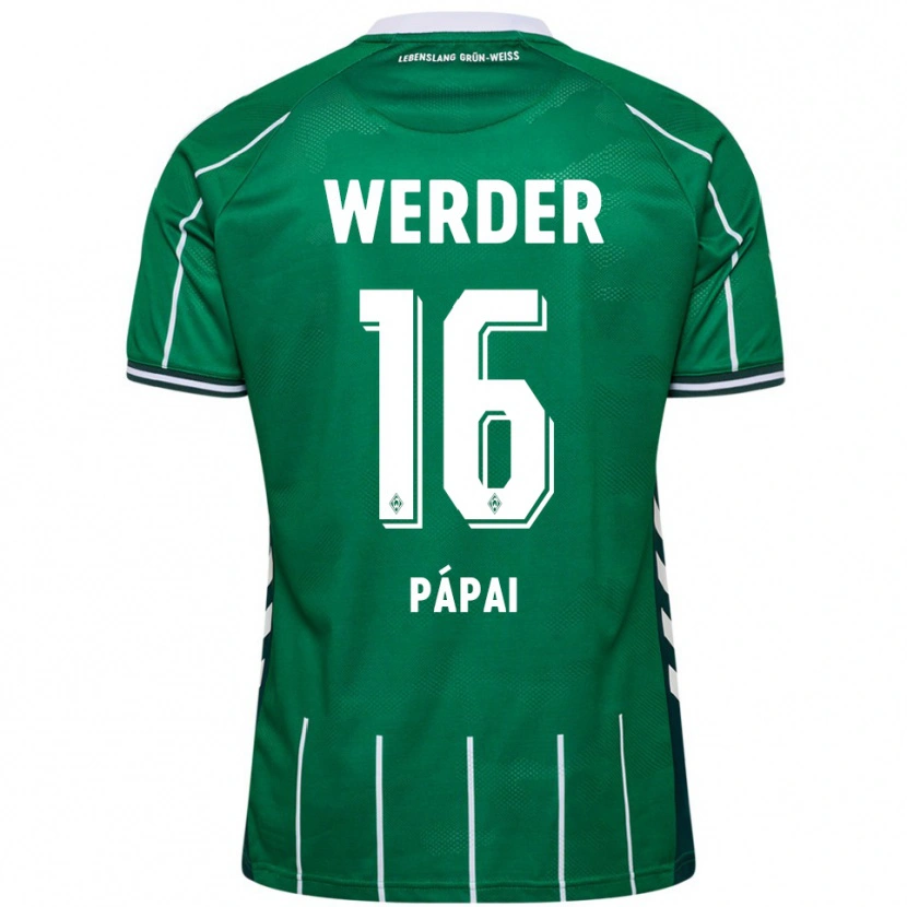 Danxen Homme Maillot Emöke Pápai #16 Vert Blanc Tenues Domicile 2025/26 T-Shirt