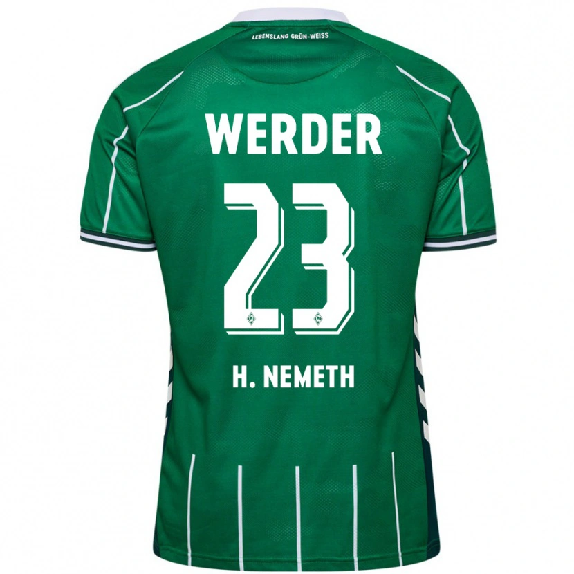 Danxen Homme Maillot Hanna Németh #23 Vert Blanc Tenues Domicile 2025/26 T-Shirt