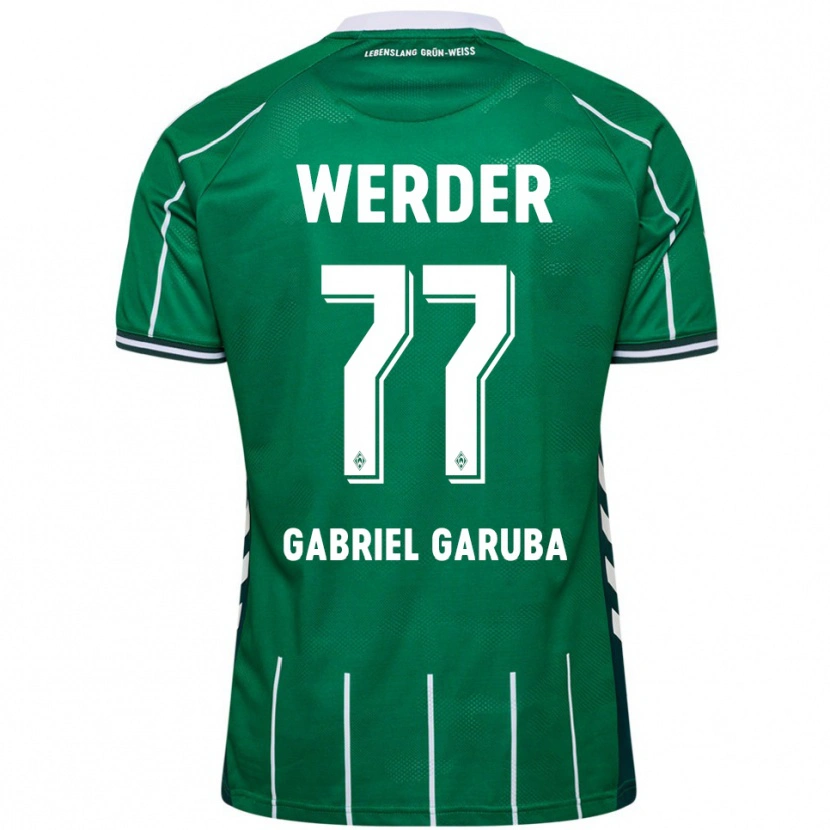 Danxen Homme Maillot Najib Gabriel Garuba #77 Vert Blanc Tenues Domicile 2025/26 T-Shirt