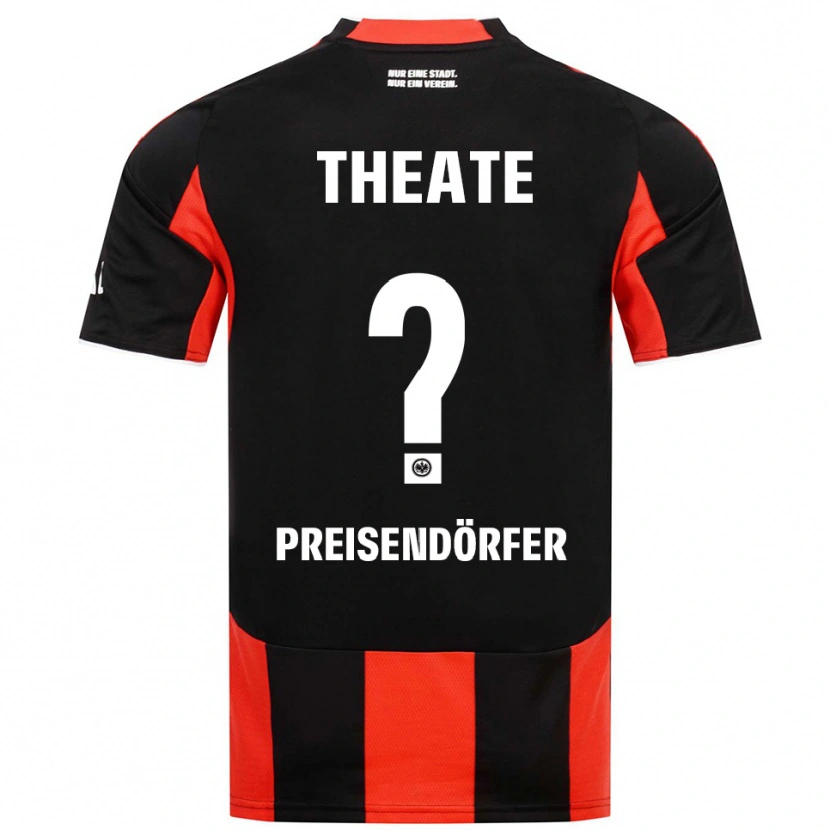 Danxen Homme Maillot Constantin Preisendörfer #0 Noir Rouge Tenues Domicile 2025/26 T-Shirt
