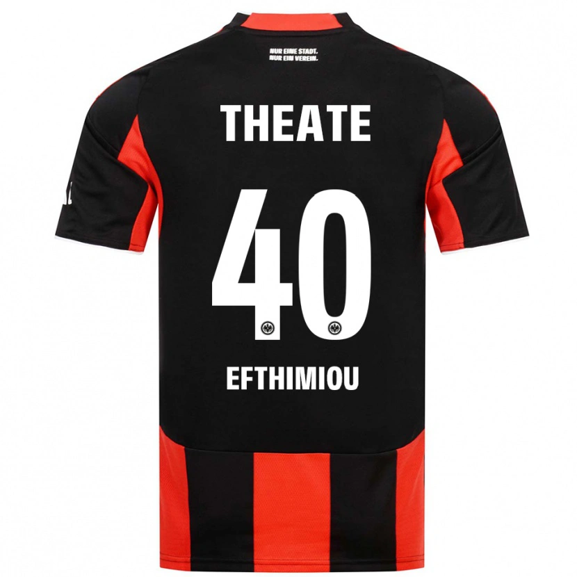 Danxen Homme Maillot Sissis Efthimiou #40 Noir Rouge Tenues Domicile 2025/26 T-Shirt