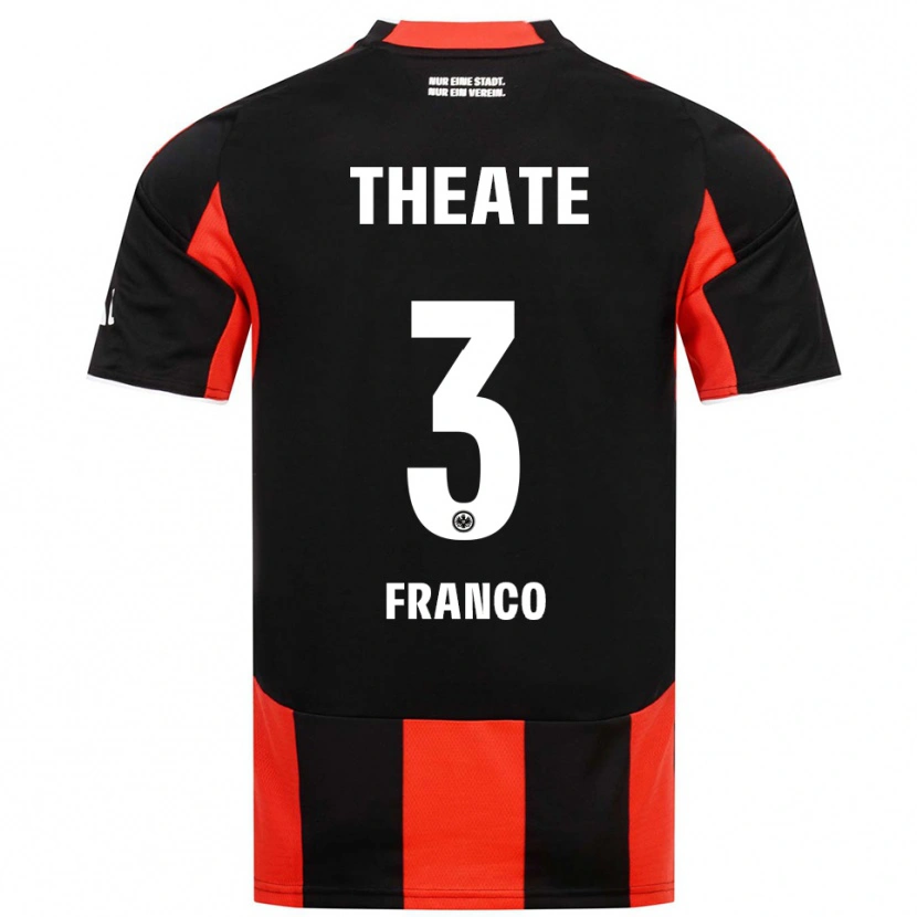 Danxen Homme Maillot Giuseppe Franco #3 Noir Rouge Tenues Domicile 2025/26 T-Shirt