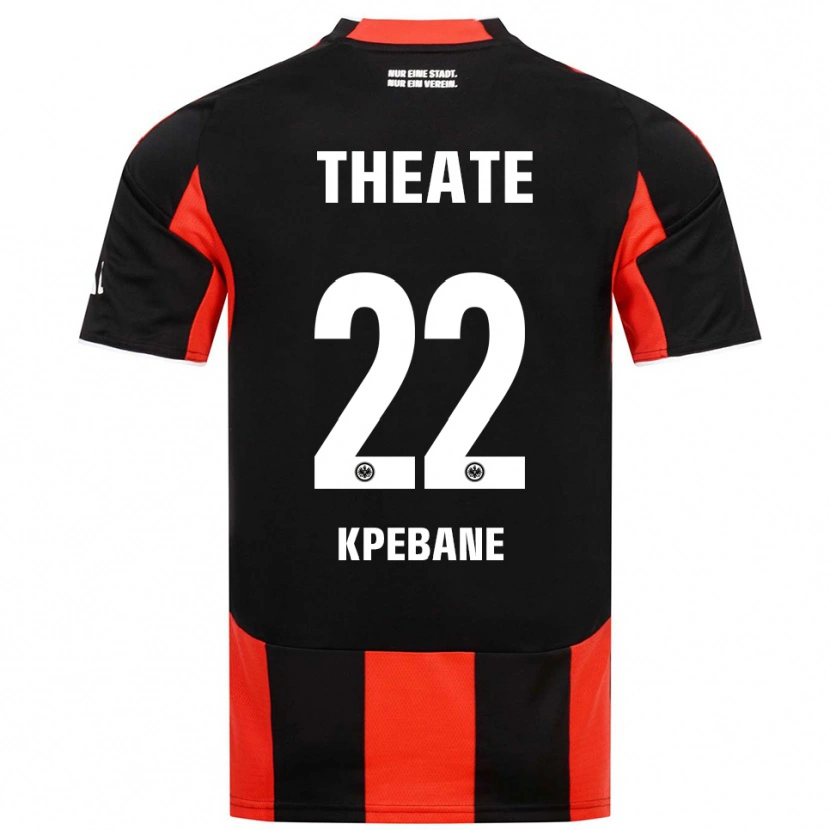 Danxen Homme Maillot Tamiou Kpebane #22 Noir Rouge Tenues Domicile 2025/26 T-Shirt