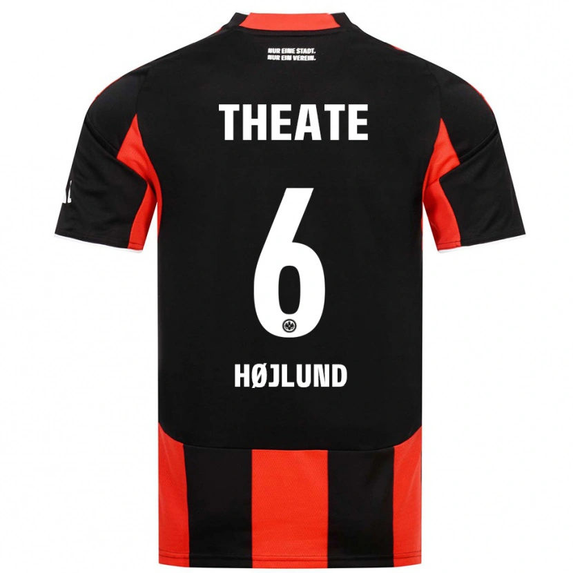 Danxen Homme Maillot Oscar Højlund #6 Noir Rouge Tenues Domicile 2025/26 T-Shirt