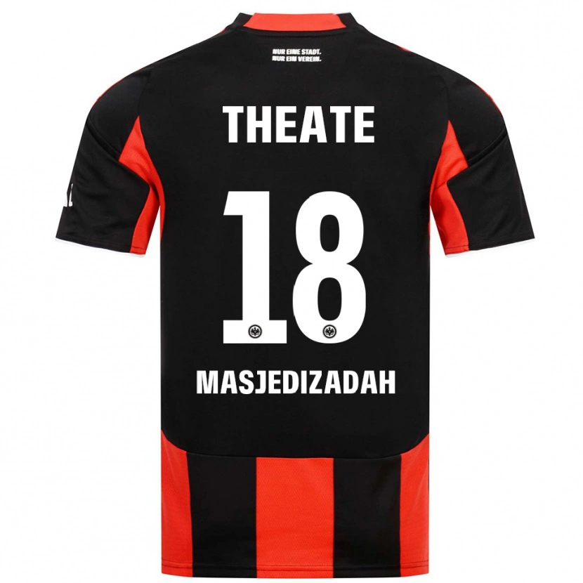 Danxen Homme Maillot Abolfazl Masjedizadah #18 Noir Rouge Tenues Domicile 2025/26 T-Shirt