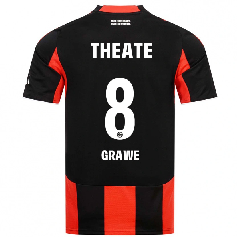 Danxen Homme Maillot Lisanne Gräwe #8 Noir Rouge Tenues Domicile 2025/26 T-Shirt