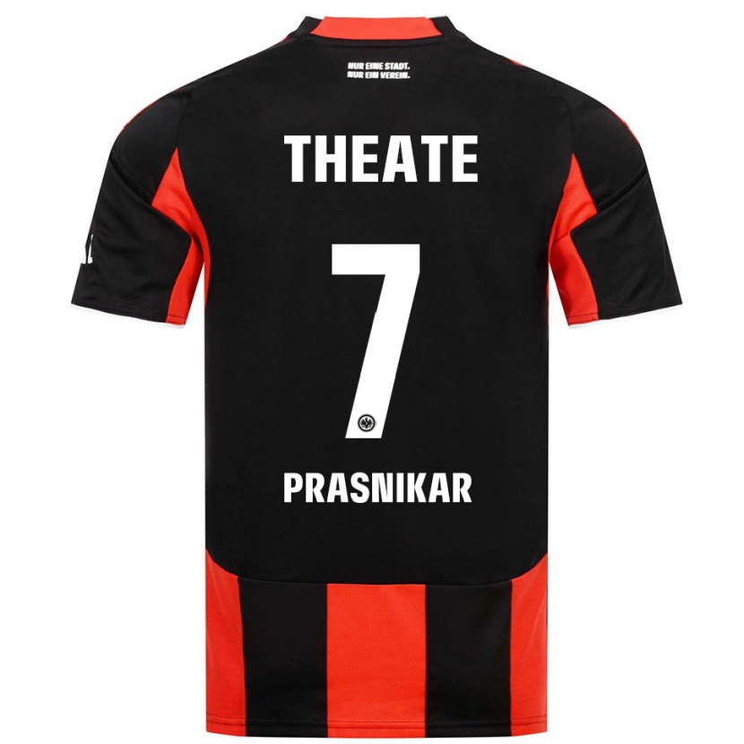 Danxen Homme Maillot Lara Prašnikar #7 Noir Rouge Tenues Domicile 2025/26 T-Shirt