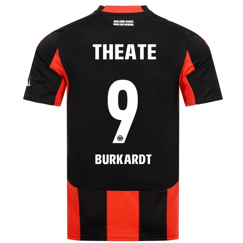 Danxen Homme Maillot Jonathan Burkardt #9 Noir Rouge Tenues Domicile 2025/26 T-Shirt