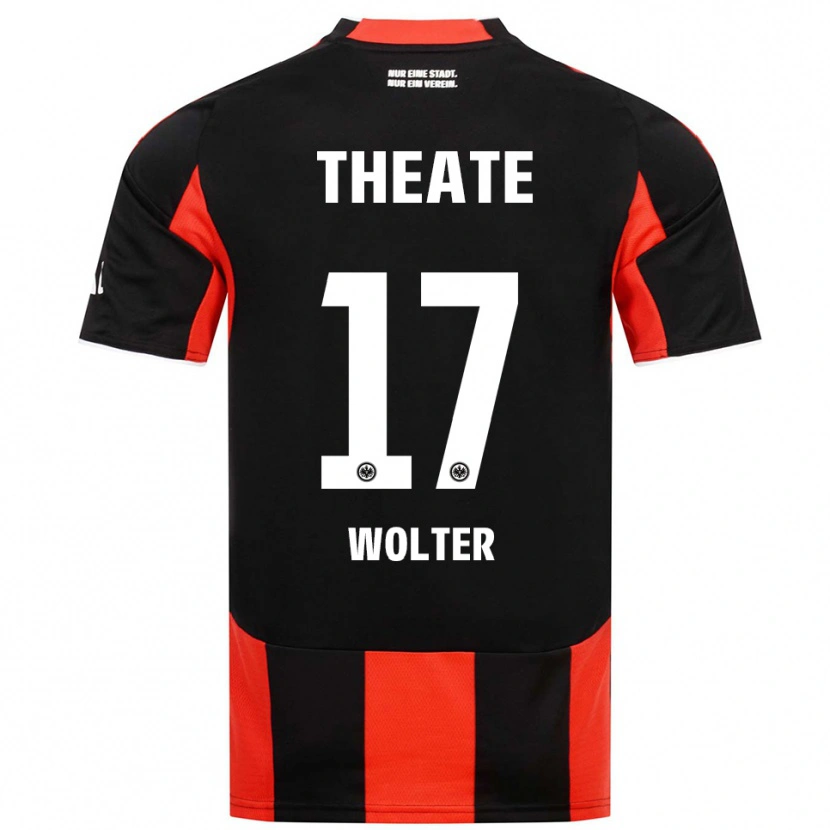 Danxen Homme Maillot Pia-Sophie Wolter #17 Noir Rouge Tenues Domicile 2025/26 T-Shirt