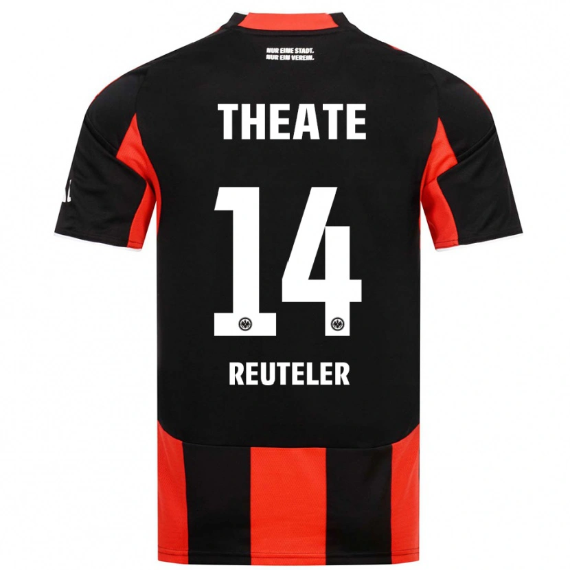 Danxen Homme Maillot Géraldine Reuteler #14 Noir Rouge Tenues Domicile 2025/26 T-Shirt