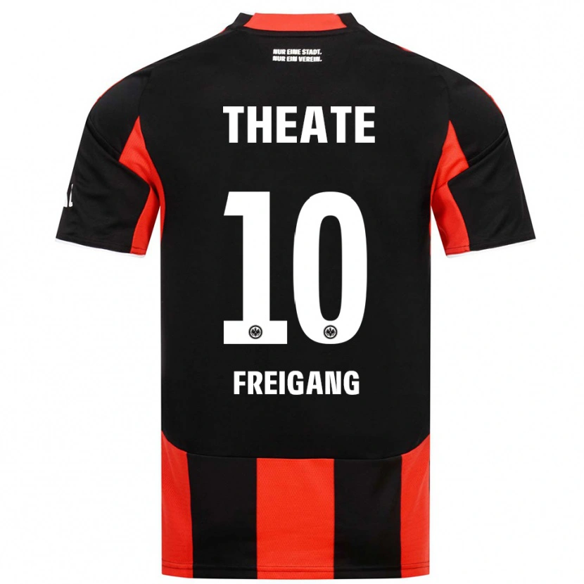 Danxen Homme Maillot Laura Freigang #10 Noir Rouge Tenues Domicile 2025/26 T-Shirt