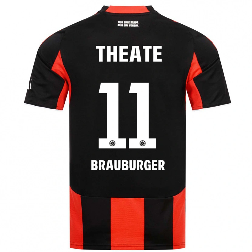 Danxen Homme Maillot Maximilian Brauburger #11 Noir Rouge Tenues Domicile 2025/26 T-Shirt