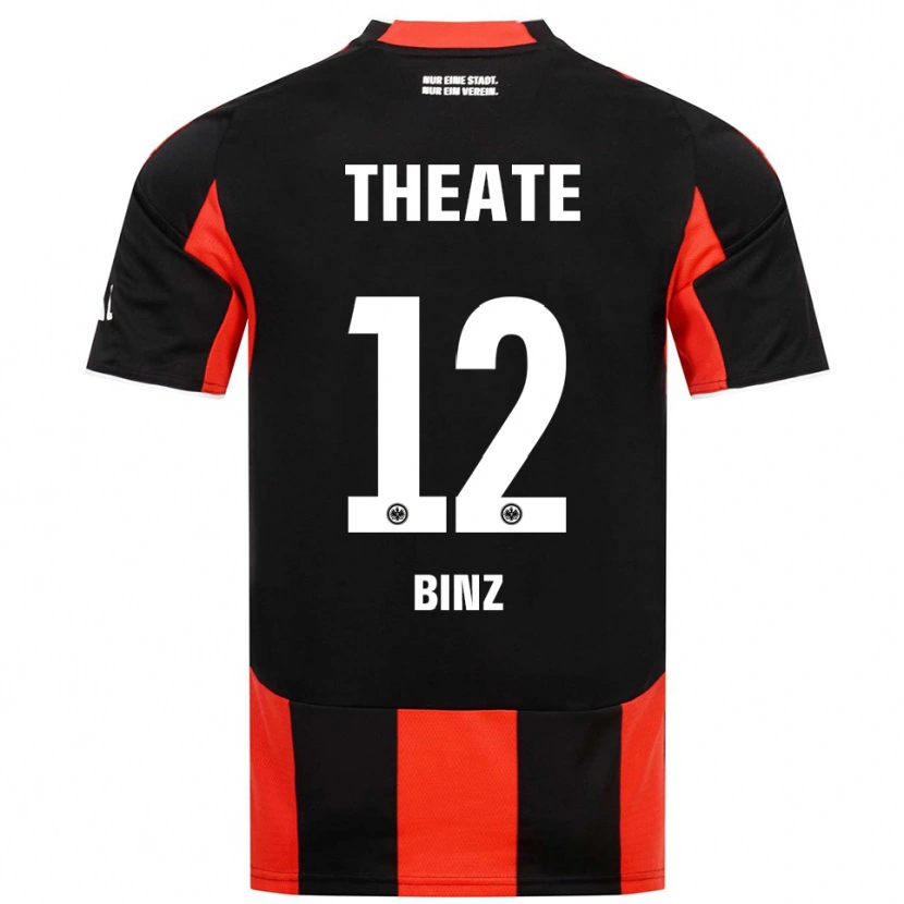Danxen Homme Maillot Sam Binz #12 Noir Rouge Tenues Domicile 2025/26 T-Shirt