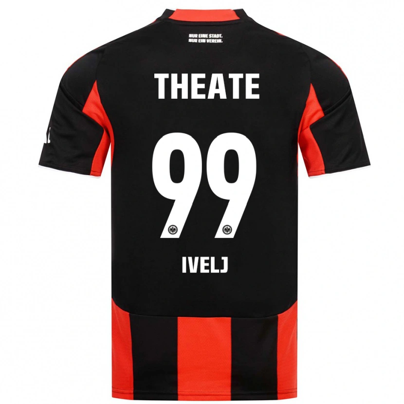 Danxen Homme Maillot Noemi Ivelj #99 Noir Rouge Tenues Domicile 2025/26 T-Shirt