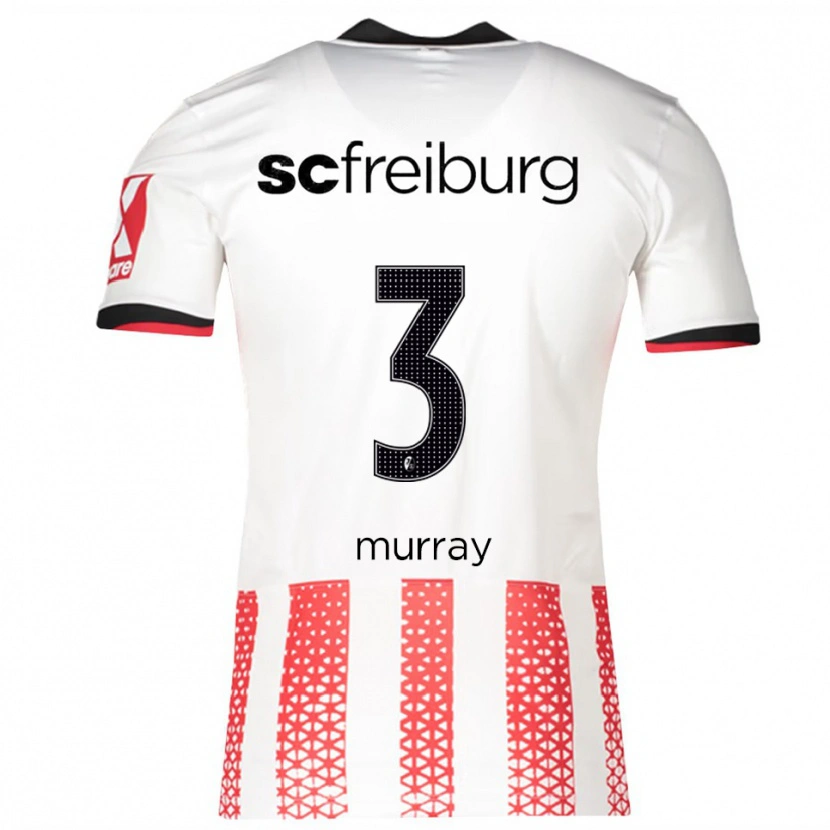 Danxen Homme Maillot Drew Murray #3 Blanc Rouge Tenues Domicile 2025/26 T-Shirt