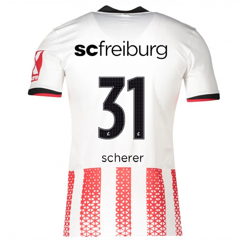 Danxen Homme Maillot Nora Scherer #31 Blanc Rouge Tenues Domicile 2025/26 T-Shirt