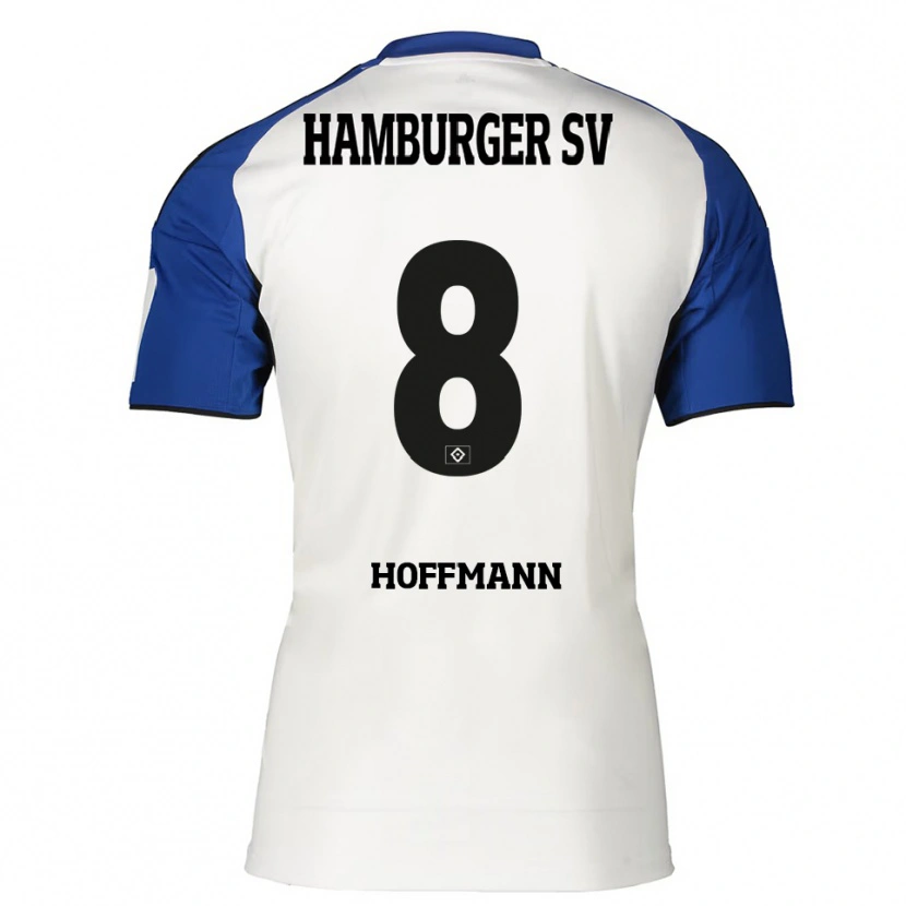 Danxen Homme Maillot Nick Hoffmann #8 Blanc Bleu Tenues Domicile 2025/26 T-Shirt