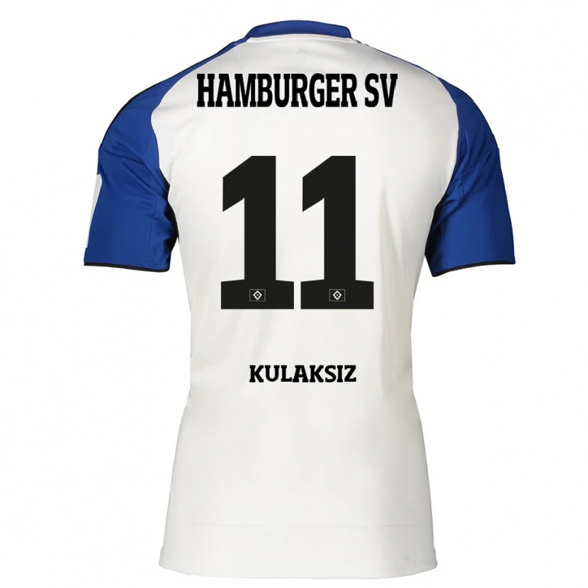 Danxen Homme Maillot Onurhan Kulaksız #11 Blanc Bleu Tenues Domicile 2025/26 T-Shirt
