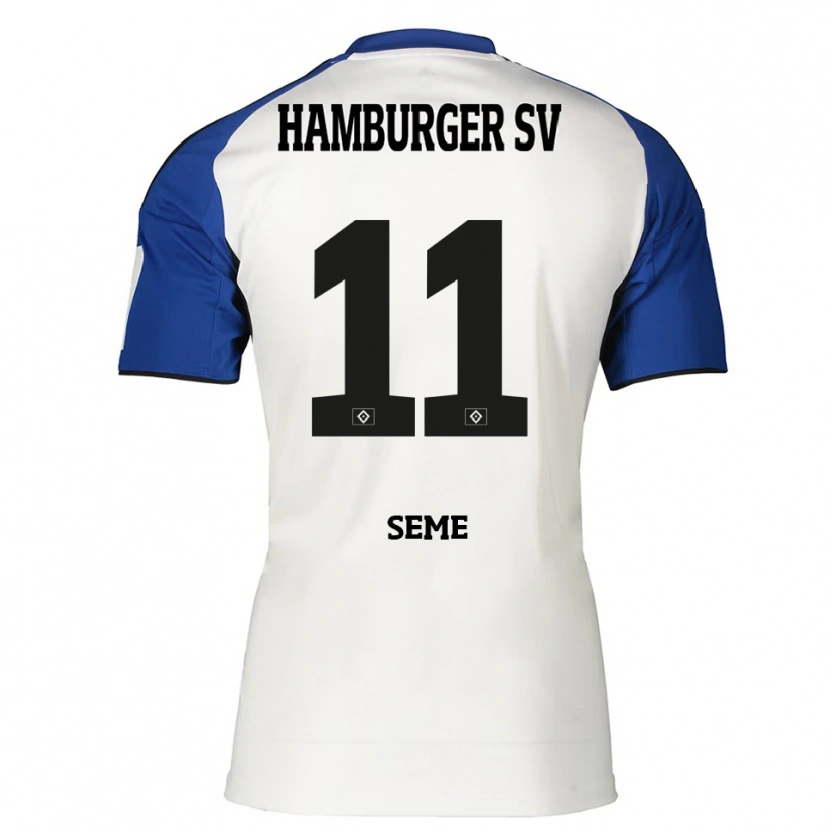 Danxen Homme Maillot Anna-Katharina Seme #11 Blanc Bleu Tenues Domicile 2025/26 T-Shirt