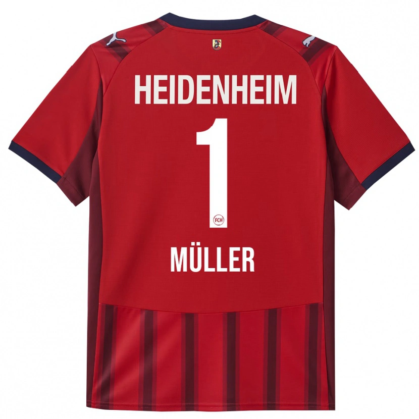 Danxen Homme Maillot Kevin Müller #1 Rouge Marine Tenues Domicile 2025/26 T-Shirt