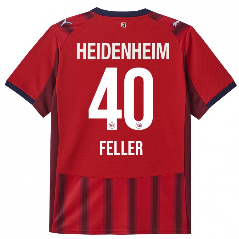 Danxen Homme Maillot Frank Feller #40 Rouge Marine Tenues Domicile 2025/26 T-Shirt