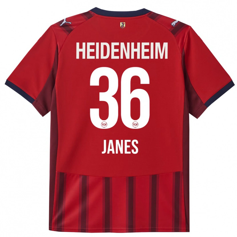 Danxen Homme Maillot Luka Janes #36 Rouge Marine Tenues Domicile 2025/26 T-Shirt