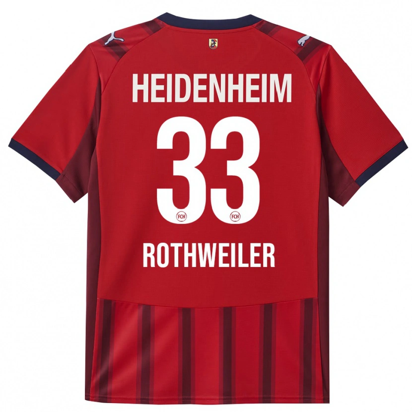 Danxen Homme Maillot Nick Rothweiler #33 Rouge Marine Tenues Domicile 2025/26 T-Shirt