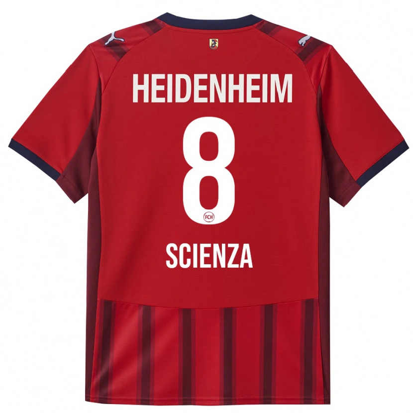 Danxen Homme Maillot Leo Scienza #8 Rouge Marine Tenues Domicile 2025/26 T-Shirt