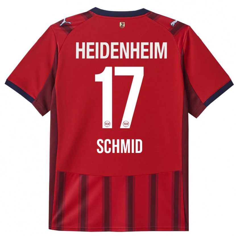 Danxen Homme Maillot Florent Schmid #17 Rouge Marine Tenues Domicile 2025/26 T-Shirt
