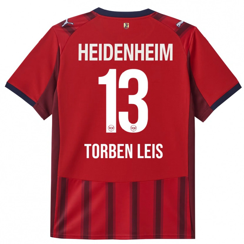 Danxen Homme Maillot Torben Leis #13 Rouge Marine Tenues Domicile 2025/26 T-Shirt