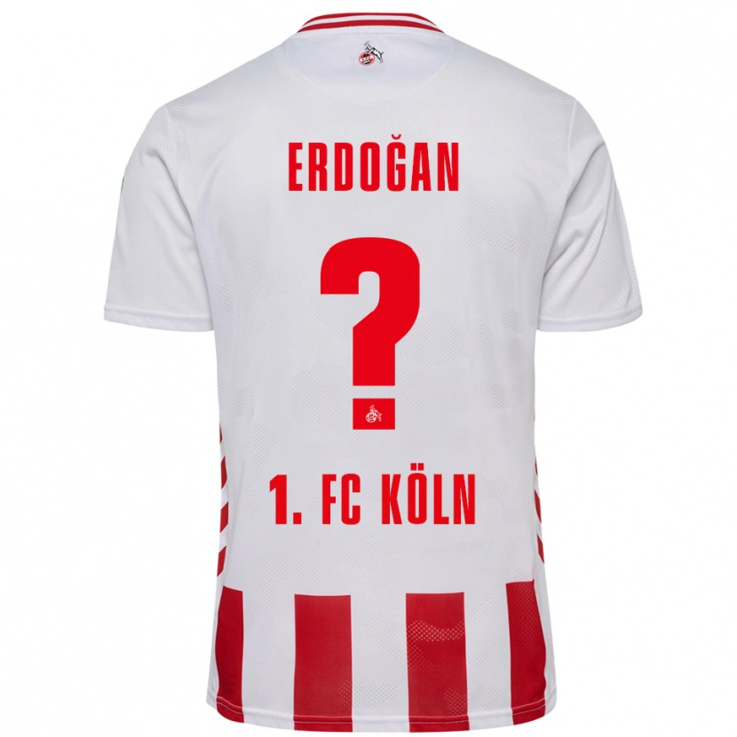 Danxen Homme Maillot Eymen Erdoğan #0 Blanc Rouge Tenues Domicile 2025/26 T-Shirt