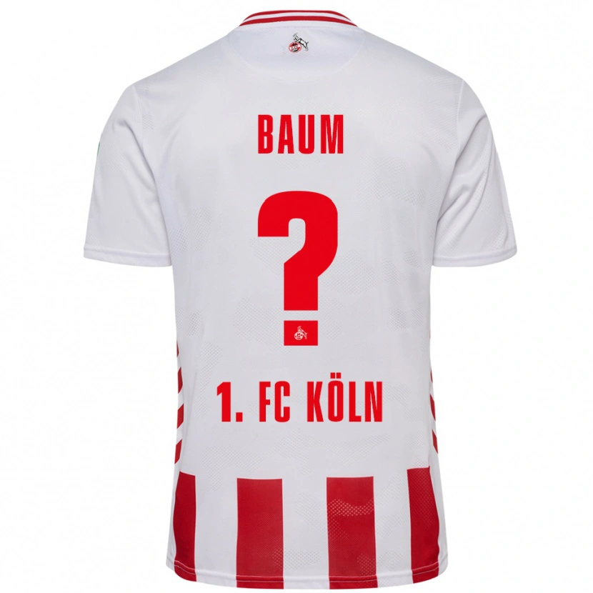 Danxen Homme Maillot Julius Baum #0 Blanc Rouge Tenues Domicile 2025/26 T-Shirt