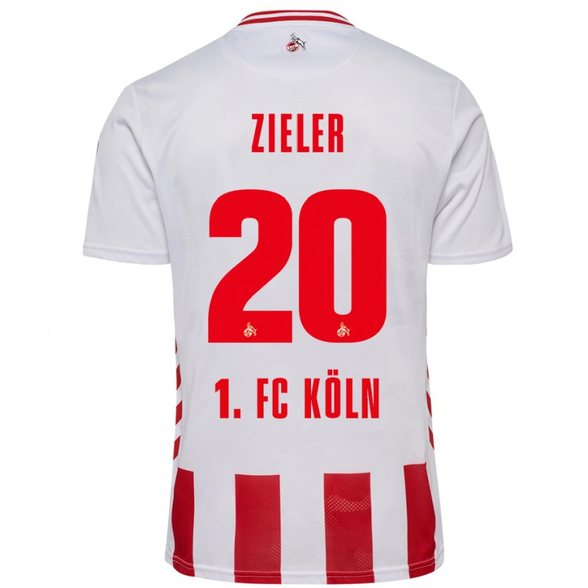 Danxen Homme Maillot Ron-Robert Zieler #20 Blanc Rouge Tenues Domicile 2025/26 T-Shirt