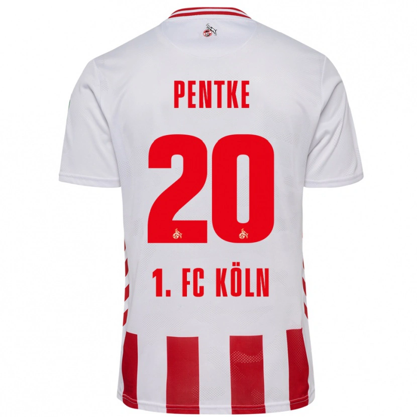 Danxen Homme Maillot Philipp Pentke #20 Blanc Rouge Tenues Domicile 2025/26 T-Shirt