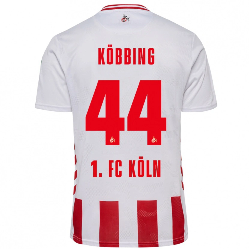 Danxen Homme Maillot Matthias Köbbing #44 Blanc Rouge Tenues Domicile 2025/26 T-Shirt