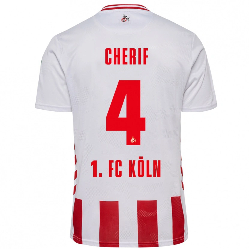 Danxen Homme Maillot Hamed Cherif #4 Blanc Rouge Tenues Domicile 2025/26 T-Shirt