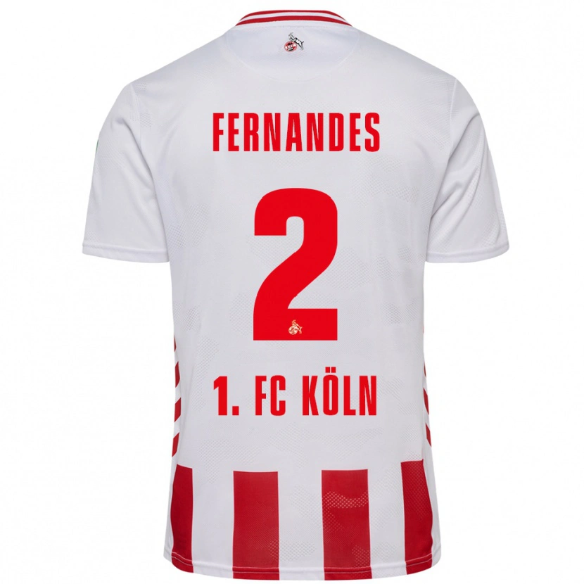 Danxen Homme Maillot Tyron Fernandes #2 Blanc Rouge Tenues Domicile 2025/26 T-Shirt